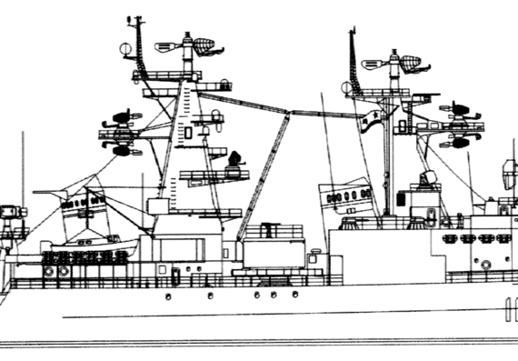 Крейсер СССР Admiral Golovko 1988 [Cruiser] - чертежи, габариты, рисунки
